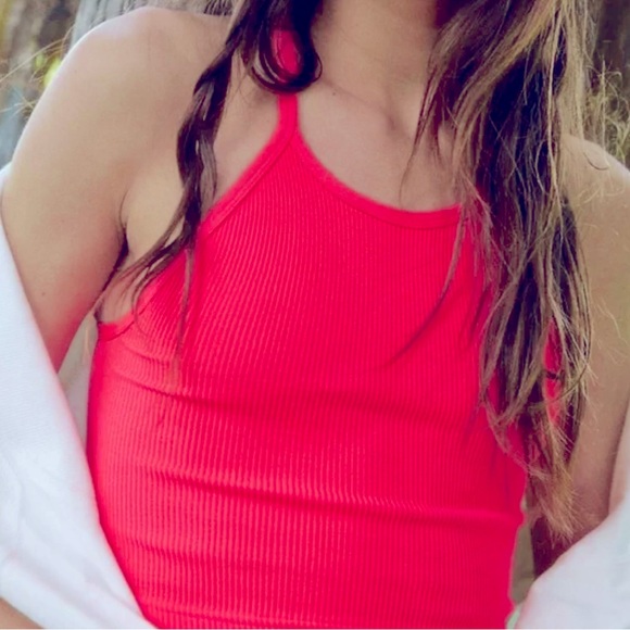 FP Movement by Free People Tops - 🍒NWOT Free People Movement Happiness Runs Tank Top. Bright Coral/Melon. XS/S